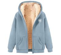 Ladies White Sweatshirt Christmas Tops for Women Off Shoulder Womens Jumper Sweater Vest Women Teddy Bear Jacket Womens Zip Up Hoodies Black T Shirts Womens Black Coat (Light Blue, M)