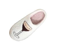 Ladies Wide Fit Slippers Mens Womens Memory Foam Anti-Slip Cozy Outdoor Indoors House Shoes Breathable Plush Fleece Lined Autumn Winter Home Slippers White UK Size 8