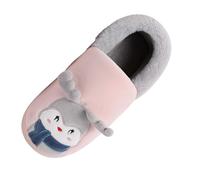 Ladies Wide Fit Slippers Mens Womens Memory Foam Indoors Outdoor Anti-Skid Soft House Shoes Plush Fleece Lined Classic Cute Bathroom Slippers Pink UK Size 6