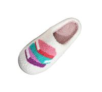 Ladies Wide Fit Slippers Mens Womens Memory Foam Non Slip Comfort Outdoor & Indoors Bathroom Shoes Breathable Fleece Lined Cute Bathroom Slippers White UK Size 5
