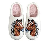 Ladies Wide Fit Slippers Mens Womens Memory Foam Non Slip Comfortable Indoors & Outdoor House Shoes Basic Warm Autumn Winter Bathroom Slippers Brown UK Size 7