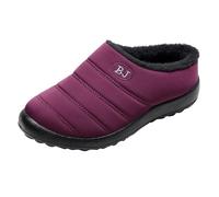 Ladies Wide Fit Slippers Mens Womens Memory Foam Plush Fleece Lined Wide Fit Comfort House Slippers Non Slip Lightweight Slip-On House Shoes Red UK Size 4