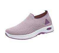 Ladies Wide fit Trainers Women's Fashion Trainers Casual Wide Fit Running Sport Sneakers Comfortable Arch Support Wedge Trainer Mesh Orthopedic Shoes Saved for Later Items Pink 6.5