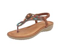 Ladies Wide Fit Wedges Ankle Strap Wedge Sandals Women's Summer Open Toe Block Heel Retro Sandals Style Comfortable Women's Sandal Toe Tights for Tan Size 5 (Brown,6.5)