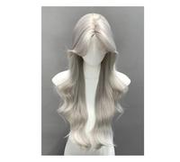Ladies Wig 75cm One-line Lace Daily Bangs Wig Long Curly Hair Simulation Scalp Full Head Wig Lace Wigs