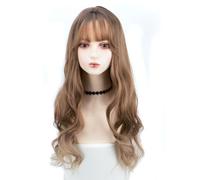 Ladies Wig Air Bangs Wig Slightly Curly Long Hair Full Head Cover Style Gradient Long Curly Wig Lace Wigs