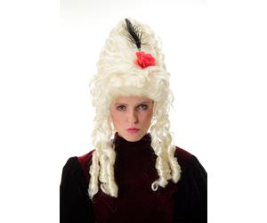 Ladies Wig Carnival Baroque Marie Antoinette Platinum Blond Beehive Bouffant