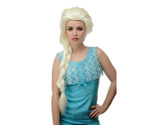 Ladies' Wig Cosplay Long Braid Backcombed Platinum Blond Ice-Blond GFW2072L