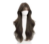 Ladies Wig Daily Wig Long Curly Hair Korean Style Temperament Realistic Bangs Full Head Cover Suitable for Daily Use Lace Wigs