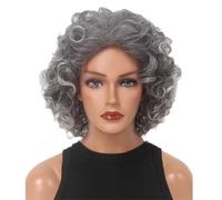 Ladies Wig European Style Simulation High Temperature Silk Wig Short Curly Hair Full Head Wig Lace Wigs