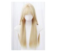 Ladies Wig Full Head Natural Bangs Wig Long Straight Hair Temperament Wig Suitable for Daily Use Lace Wigs