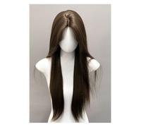 Ladies Wig Korean Style Middle-parted Simulated Hair Long Straight Hair Simulated Full Head Wig Suitable for Daily Use Lace Wigs