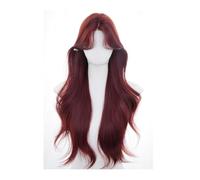 Ladies Wig One-line Lace Bangs Wig Daily Long Curly Hair Forehead Lace Middle Parted Bangs Full Head Wig Lace Wigs