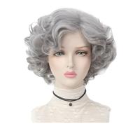 Ladies Wig Stage Performance Wig Side-parted European Style Short Curly Wig Headpiece Suitable for Role Playing Lace Wigs