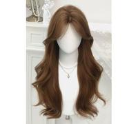 Ladies Wig Suitable for Daily Use Wig Hand Hook Lace Long Curly Hair Middle Parting Women's Full Head Cover Lace Wigs