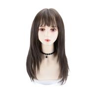 Ladies Wig Wig Long Hair Air Bangs Broken Hair Natural Face-shaping Full Headpiece Fluffy Headpiece Lace Wigs