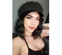 Ladies Wigs Europe and The United States Before The Lace Short Curly Hair Wig Black Wholesale (24 Inches)