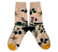 Ladies Wildlife Garden Plants Frog & Wasp Socks 4-8 UK / 37-42 Eur / 6-10 US