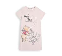 Ladies' Winnie the Pooh Nightie - Comfortable Cotton Jersey Sleepwear with Cute Bee at One with Nature Print | Women's Nightdress (Sizes XS-XL) (V4_9780, L) Pink