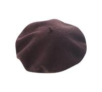 Ladies Winter Beret,Black Beret Lady,French Berets,Women's Red Beret, Women's Autumn and Winter Fashion New Casual Wool Knitted Beret (Coffee, One Size)