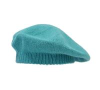 Ladies Winter Beret,Black Beret Lady,French Berets,Women's Red Beret, Women's Solid Color Knitted Wool Warm Beret Casual Fall and Winter Hat (Mint Green, M)