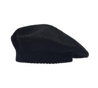 Ladies Winter Beret,Black Beret Lady,French Berets,Women's Red Beret, Women's Solid Color Knitted Wool Warm Beret Casual Fall and Winter Hat (Black, M)