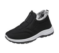 Ladies Winter Boots Wide Fit Warm Fur Lined Ankle Boots Womens Non Slip Thermal Sports Shoes Waterproof Sneakers Classic Comfortable Walking Shoes Trekking Boot Hiking Boot Dark Blue