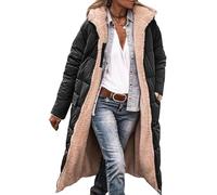 Ladies Winter Coat, Winter Coats for Women UK Warm Fleece Overcoat Outerwear Full Zip Hooded Long Jackets Ladies Down Jacket Longline Puffer Coat Cardigans Raincoat Hoodies, XL
