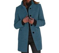 Ladies Winter Coat Winter Coats Practical Jackets from Casual Weekends to Smart Occasions Button-Front Coat for Casual Outings Durable Overcoat Stylish Jacket to Gathering Blue 5XL