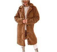 Ladies Winter Coats Fur Coat Women Classic Jackets Durable Jacket From Casual Weekends To Smart Occasions Stylish Overcoat Vintage Coat To Gathering Camel XXL