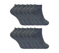 Ladies Winter Low Cut Trainer Socks | 12 Pair Multipack | Thick Ankle Socks for Women