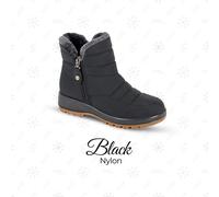 Ladies Winter Thermal Boots Ankle Zip Comfort Padded Fur Warm Winter Quilted