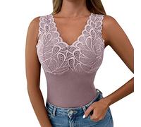 Ladies Winter Warm Cotton Thermal Underwear Tank Top Fleece Base Layer Shirt Slim Fit Tee Tops Thermal Camisole Vest Underwear Top Sleeveless Lightweight Breathable Ladies Pullover for Women