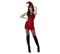 Smiffys Fever Satanic Witch Costume, Red (Size S)