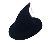 Ladies Witch Hats with Star Pendant, Breathable, Wide Brim