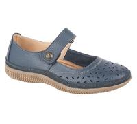 Ladies Womans Wide Fitting Touch Fastening Comfortable Leisure Casual Walk Shoe