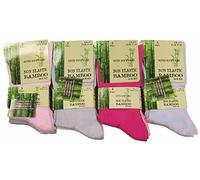 Ladies Womens 3 Pairs Bamboo Non Elastic Loose Top Super Soft Anti Bacterial Socks (Assorted, One Size)