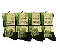 Ladies Womens 3 Pairs Bamboo Non Elastic Loose Top Super Soft Anti Bacterial Socks (Black, One Size)