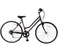 LADIES WOMENS BIKE BARGAIN HYBRID AVENUE 700C WHEEL TREKKING BIKE 18" FRAME 6 SPEED BLACK