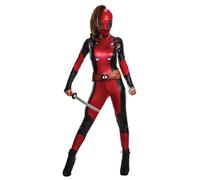 Adults Deadpool Ladies Costume Super Hero Movie Adults Womens Fancy Dress New