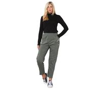 Ladies Womens Full Length Cherry Berry Trousers - Bottom Slim Summer Pants Elasticated Italian Casual Pants Joggers Plus 10-24 (Khaki, 18)