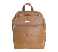 Ladies/Womens Large Genuine Leather Backpack/Rucksack in Tan