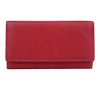 Ladies/Womens Leather Matinee Style Bi-Fold Money/Coin Holder/Purse RFID Protected - Red