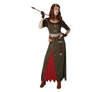Ladies Womens Maid Marian Costume Robin Hood Medieval Princess Royal Adult