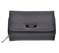Ladies / Womens Matinee Style Leather Purse with Multiple Compartments - Black