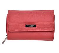 Ladies / Womens Matinee Style Leather Purse with Multiple Compartments - Red