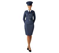 WRAF Girl Ladies Fancy Dress RAF Pilot Uniform WW2 1940s Womens Adults Costume