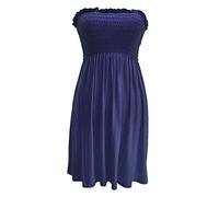 Ladies Women's Sheering Plus Size Boob Tube Bandeau Strapless Top Dress . UK 8-26