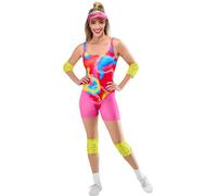 Ladies Womens Skating Barbie Adult Costume Sport Outfit Disco Groovy Halloween