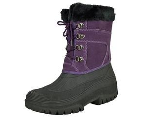 Ladies Womens Winter Snow Moon Boots Warm Fur Thermal SKI Apres Shoes Size 3-8UK